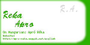 reka apro business card
