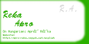 reka apro business card